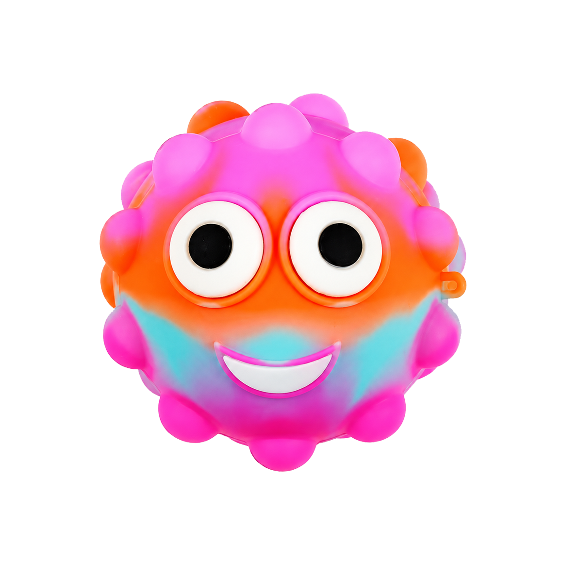 Fizz PUFFO™ purple and  orange eye-popping squeeze toy with pop eyes 
