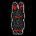 ©SLEEPY BUNNY™ FIGURE ZEBRA CAMO/BLACK/RED #772R