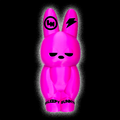 ©SLEEPY BUNNY™ FIGURE HOT PINK/BLACK #070R