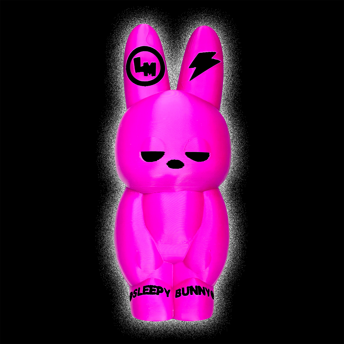 ©SLEEPY BUNNY™ FIGURE HOT PINK/BLACK #070R