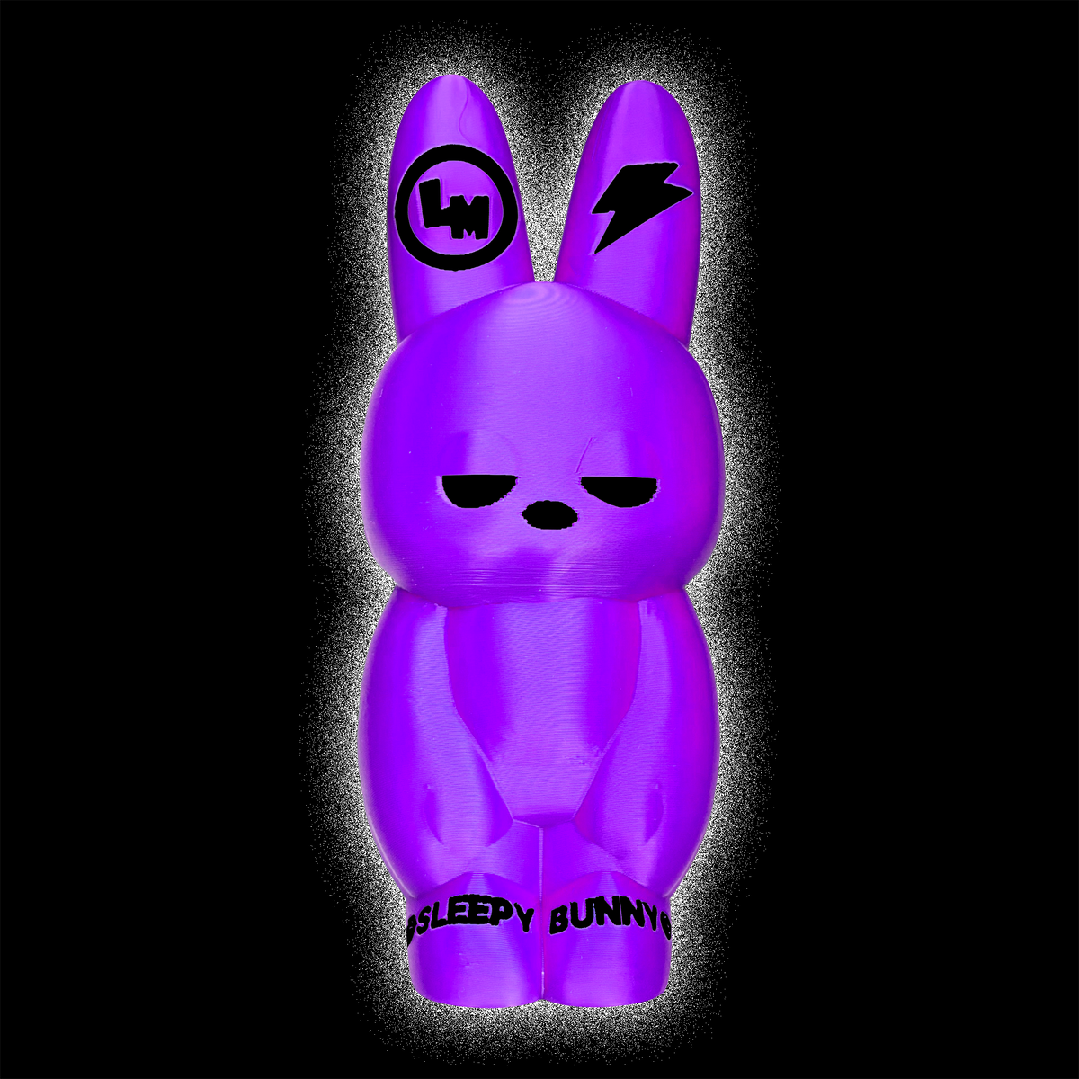 ©SLEEPY BUNNY™ FIGURE ELECTRIC PURPLE/BLACK #003R
