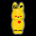 ©SLEEPY BUNNY™ FIGURE SUB YELLOW/RED HEART #234R