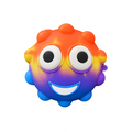 Fizz PUFFO™ red and blue eye-popping squeeze toy with pop eyes