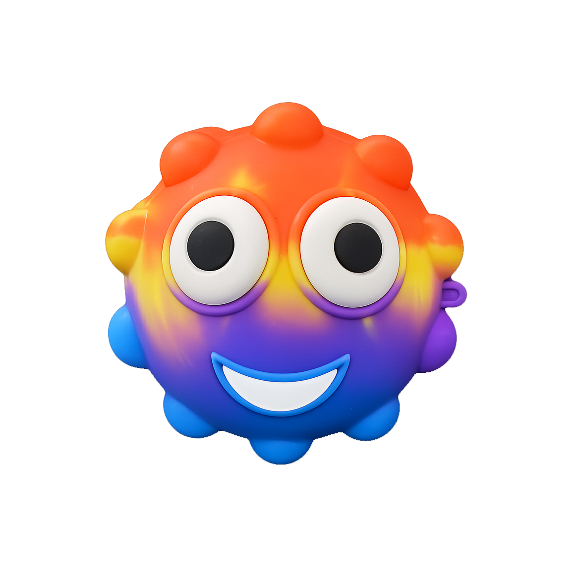 Fizz PUFFO™ red and blue eye-popping squeeze toy with pop eyes